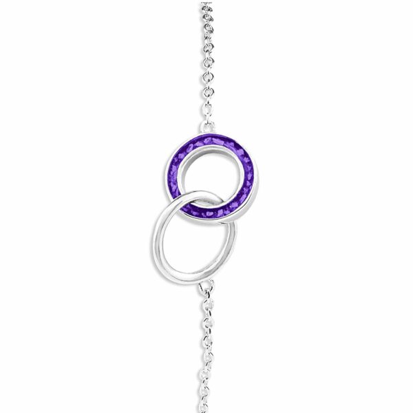 Purple - Unison Memorial Ashes Bracelet - Ashes Jewellery - Memorial Jewellery - Inscripture