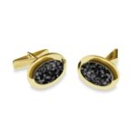 EW-CL-602-Black_Gold-Ashes Cufflinks-Ashes Jewellery