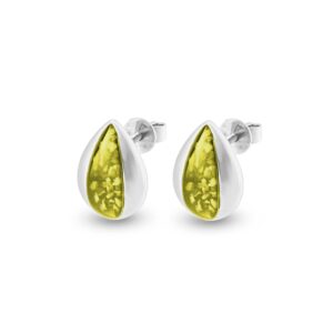 Yellow - Rondure Teardrop Ashes Earrings - Ashes Jewellery