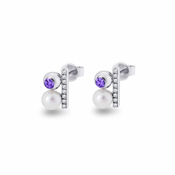 Purple - Rondure Opulence Ashes Earrings - Ashes Jewellery