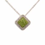EW-P-109-Green_Rose Gold- Ashes Necklace- Ashes Jewellery