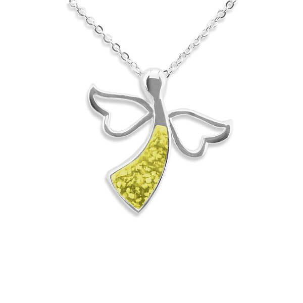 Yellow - Angel Memorial Ashes Necklace - Ashes Jewellery