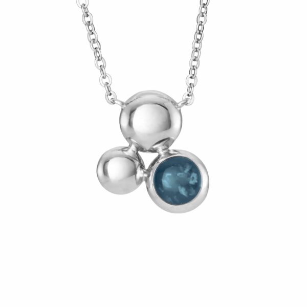 Blue - Rondure Array Ashes Necklace - Ashes jewellery - Memorial Jewellery - Inscripture
