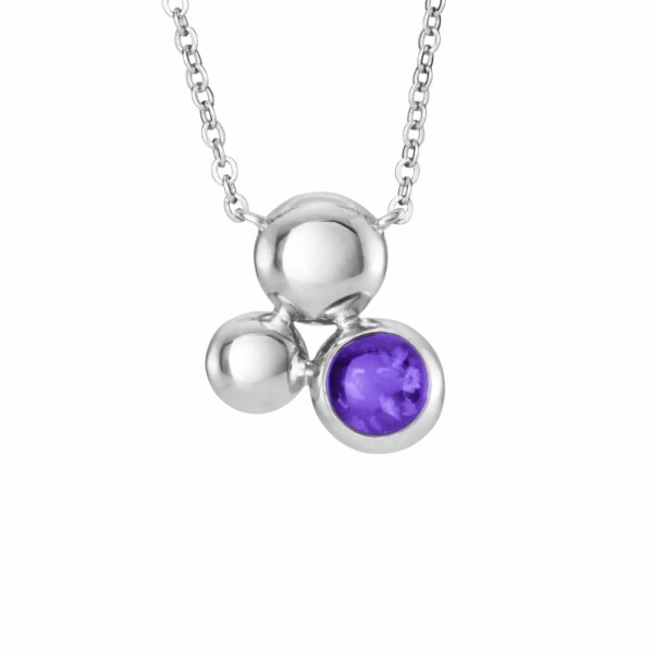 Purple - Rondure Array Ashes Necklace - Ashes jewellery - Memorial Jewellery - Inscripture