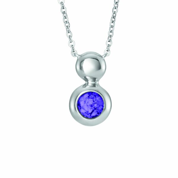 Purple - Rondure Drop Necklace - Ashes Jewellery