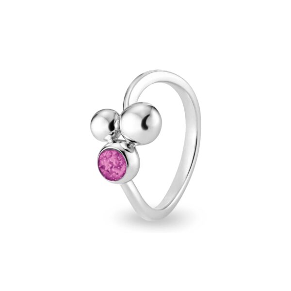 Pink-Rondure Array Ashes Ring - Ashes Jewellery - Memorial Jewellery - Inscripture