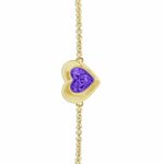 ew-b-510-yg-purple_Gold- Ashes Bracelet - Ashes Jewellery