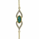 ew-b-511-yg-aqua_Gold-Ashes Bracelet - Ashes Jewellery