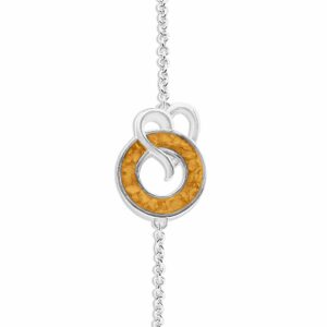 Orange - Guardian -Ashes Bracelet - Ashes Jewellery - Memorial Jewellery - Inscripture