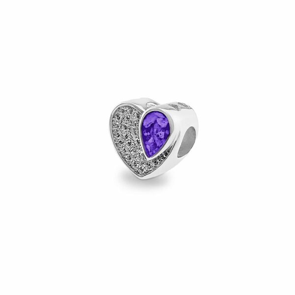 Purple - Beloved Ashes Bead - Ashes Jewellery - Memorial Jewellery - Inscripture
