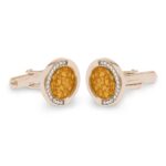 ew-cl-604-rg-orange_Rose Gold-Ashes Cufflinks-Ashes Jewellery