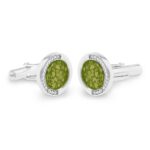 ew-cl-604-sswg-green_-Ashes Cufflinks-Ashes Jewellery