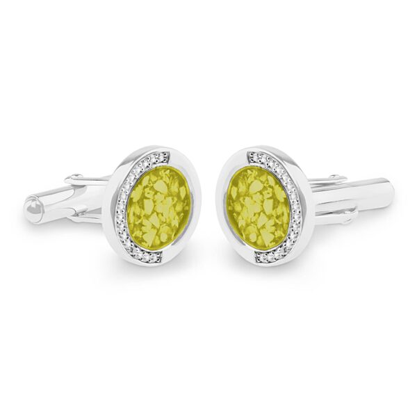 ew-cl-604-sswg-yellow_-Ashes Cufflinks-Ashes Jewellery