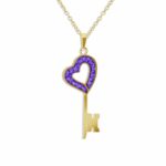 ew-p-124-yg-purple_Gold-Ashes Pendant-Ashes Necklace-Ashes Jewellery