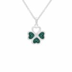 ew-p-131-sswg-aqua_- Clover Ashes Necklace - Ashes Jewellery