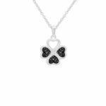 ew-p-131-sswg-black_- Clover Ashes Necklace - Ashes Jewellery