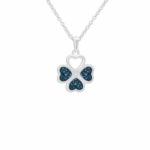 ew-p-131-sswg-blue_- Clover Ashes Necklace - Ashes Jewellery