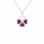 ew-p-131-sswg-violet_- Clover Ashes Necklace - Ashes Jewellery