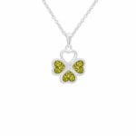 ew-p-131-sswg-yellow_- Clover Ashes Necklace - Ashes Jewellery