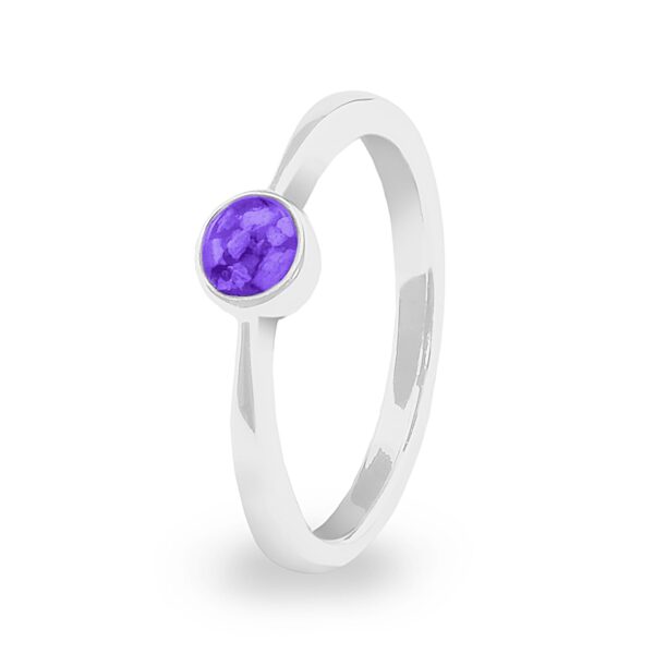 Purple -Bijou- Ashes Ring - Ashes Jewellery - Memorial Jewellery - Inscripture