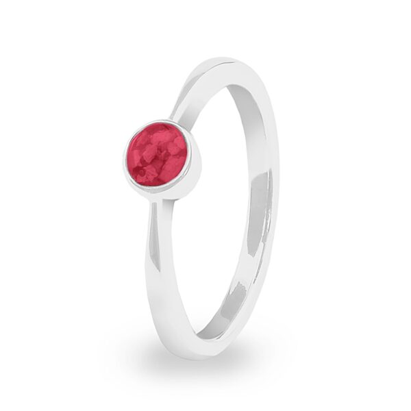 Red -Bijou- Ashes Ring - Ashes Jewellery - Memorial Jewellery - Inscripture