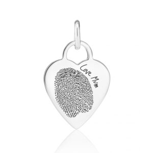 Wedding Bouquet Fingerprint Charm - Fingerprint Jewellery - Inscripture