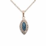 EW-P-107-Blue_Rose Gold- Marquise Ashes Necklace- Ashes Jewellery