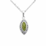 EW-P-107-Green_- Marquise Ashes Necklace- Ashes Jewellery