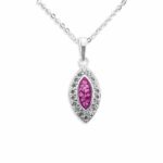 EW-P-107-Pink_- Marquise Ashes Necklace- Ashes Jewellery
