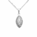 EW-P-107-White_- Marquise Ashes Necklace- Ashes Jewellery