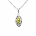 EW-P-107-Yellow_- Marquise Ashes Necklace- Ashes Jewellery