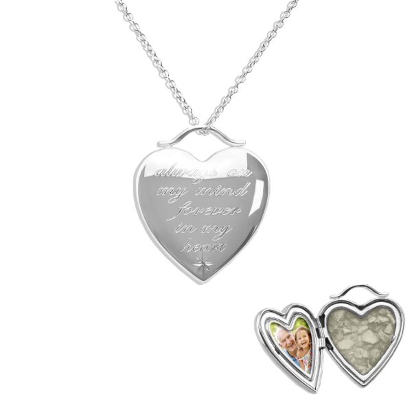 Always on my mind - Ashes Locket - Ashes Jewellery - Memorial Jewellery - Inscripture