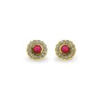 EV-E-203-Red_-Gold-Ashes Earrings-Ashes Jewellery