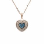 EV-P-101-Blue_Rose Gold - Ashes Necklace -Ashes Jewellery