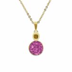 EV-P-106-Pink_Gold-Ashes Necklace - Ashes Jewellery