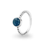 EV-R-308-Blue-Bubble Ashes Ring - Ashes Jewellery