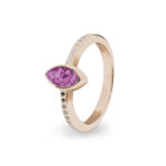 EV-R-311-Pink_Rose Gold Deco Ashes Ring - Ashes Jewellery