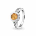 EV-R-312-Orange_Halo Ashes Ring - Ashes Jewellery