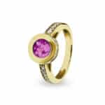 EV-R-312-Pink_Gold-Halo Ashes Ring - Ashes Jewellery