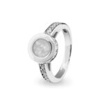 EV-R-312-White_- Halo Ashes Ring - Ashes Jewellery