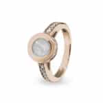 EV-R-312-White_Rose Gold-Halo Ashes Ring - Ashes Jewellery