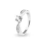 EV-R-313-White_Solitaire Ashes Ring - Ashes Jewellery