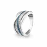 EV-R-317-Blue_Waves Ashes Ring - Ashes Jewellery