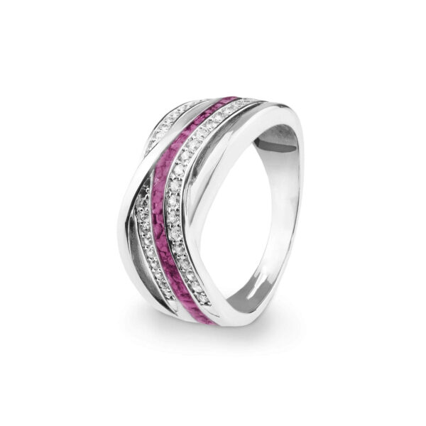 Violet Waves Ashes Ring - Ashes Jewellery - Memorial Jewellery - Inscripture
