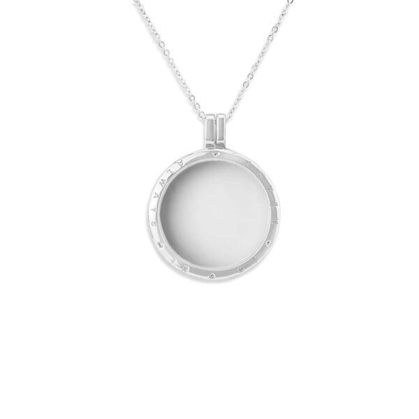 Small Round Glass Locket Sterling Silver Memorial Ashes Locket - Ashes Jewellery - Memorial Jewellery - Inscripture