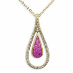 EW-P-111-Pink_Gold- Ashes Pendant - Ashes Jewellery