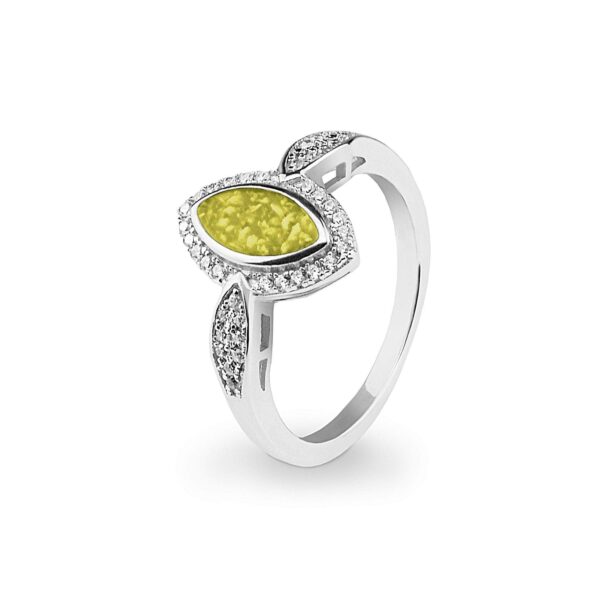 Yellow Marquise Ashes Ring - Ashes Jewellery - Ashes into Jewellery