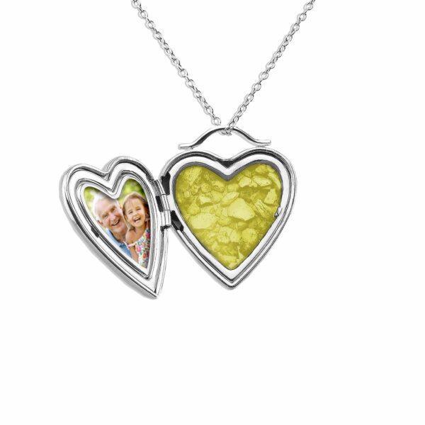 Yellow - Always on my mind - Ashes Locket - Ashes Jewellery - Memorial Jewellery - Inscripture