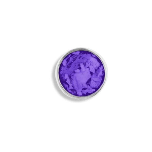 Purple - Large Round Ashes Element- Ashes Locket - Ashes Jewellery - Memorial Jewellery - Inscripture