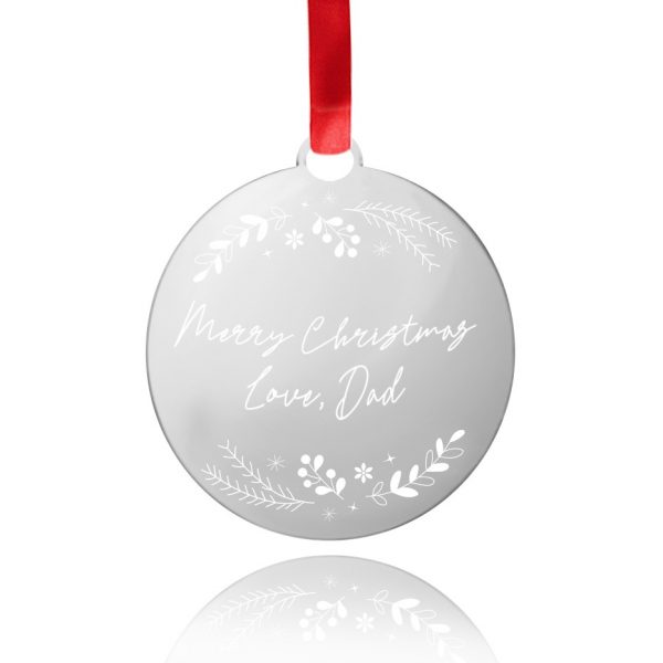 Acrylic Mirrored Memorial Christmas Decoration - Memorial Gifts - Inscripture